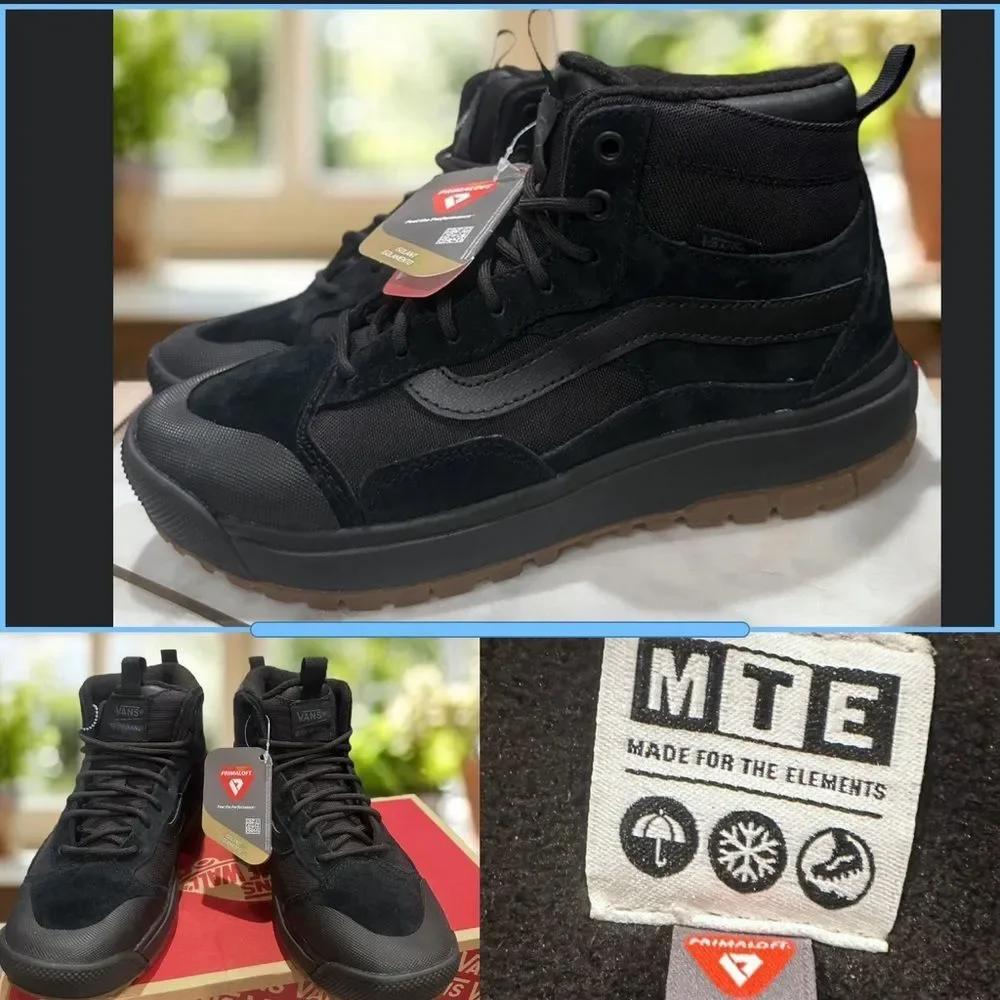 Vans MTE Black High-Top Athletic Shoes with Gum Outsole